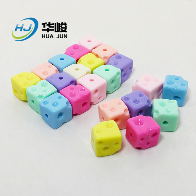 14mm Acrylic Faceted Large Hole Flat Round Shape Spacer Abacus Beads