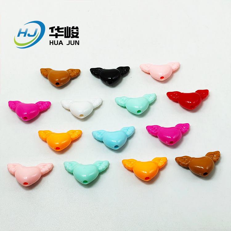 Love Angel Wing Shape Acrylic Beads for DIY Mobile Phone Accessories