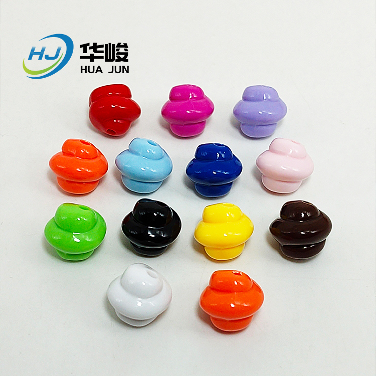 Cadena para teléfono DIY con cuentas acrílicas en espiral y forma de excremento, accesorios de joyería con cuentas