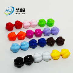 Acessórios de bijuteria DIY para corrente de celular com contas acrílicas em formato de cocô em espiral