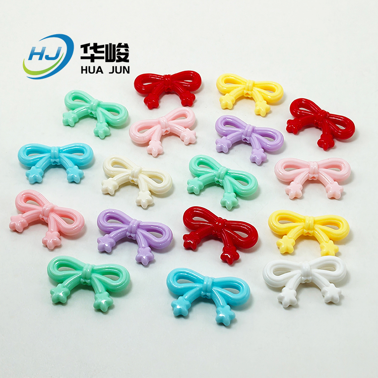 34*20MM Colored Acrylic Straight Hole Star Butterfly Bow Beads