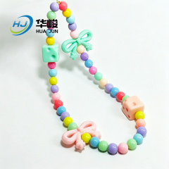 34*20MM Colored Acrylic Straight Hole Star Butterfly Bow Beads