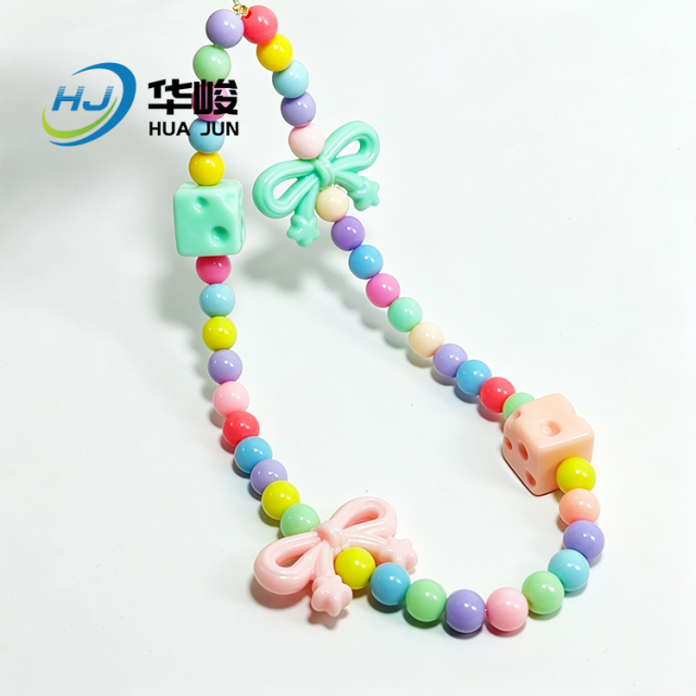 34*20MM Colored Acrylic Straight Hole Star Butterfly Bow Beads