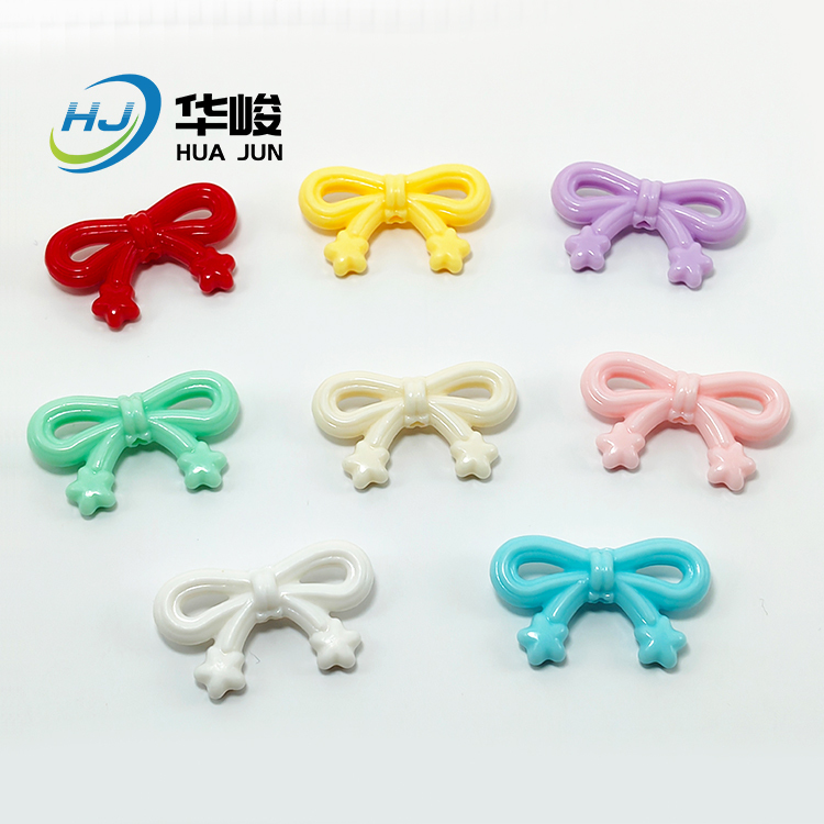 34*20MM Colored Acrylic Straight Hole Star Butterfly Bow Beads