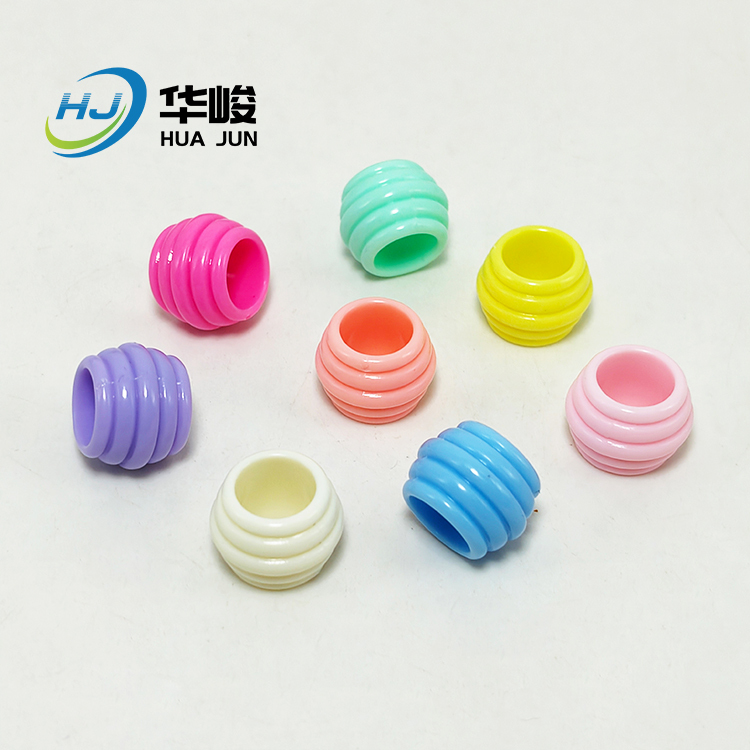 14*10mm Acrylic Large Hole Threaded Barrel Beads for Braided Hair And Shoe Laces