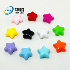 22*12MM Star Shape Opaque Color Acrylic Loose Beads For Jewelry Making