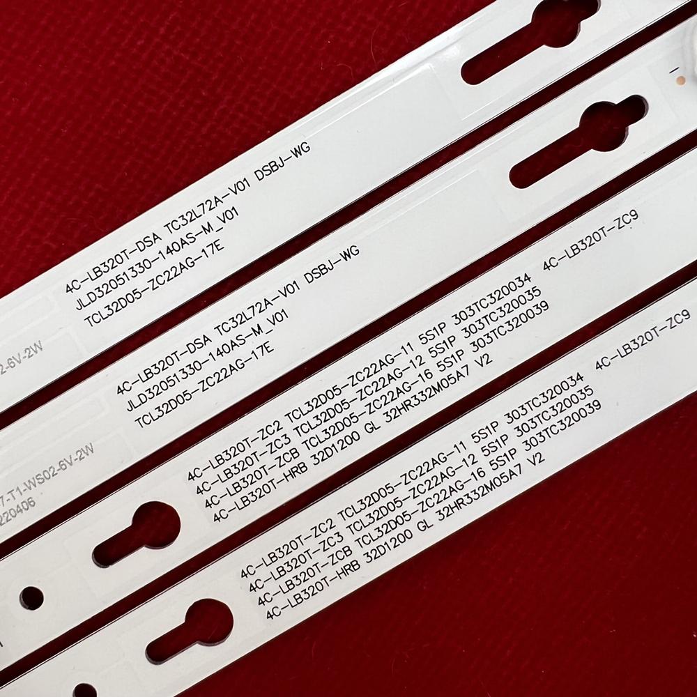 60PCS LED Strip For Ptv32d12d Tc-32fs500b Btv32d12d 32s5300 32s6500 32s6500s 32d1200 32fs500b 32HR332M05A7 V2 4C-LB320T-HRB