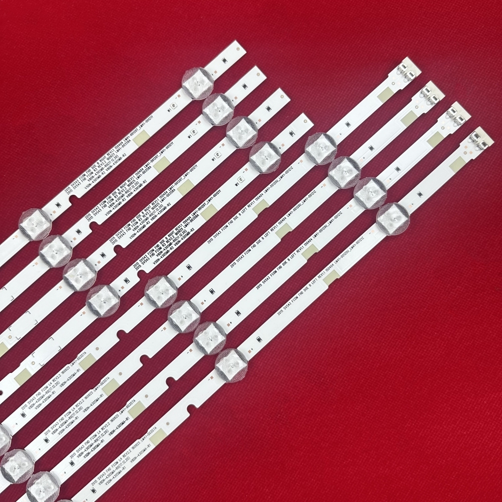 12Kits LED Strip For un43j5200 un43j5290 V8DN-430SMA-R0 UN43T5300 UN43T5300AG UA43N5380 UE43N5300 UE43N5000 UA43N5100