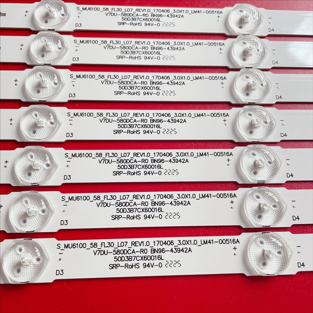 4Kits LED backlight strip for UN58MU6071 UN58MU6125 UN58MU6120 UE58MU6125 UA58NU7103 V7DU-580DCA-R0 580DCB LM41-00516A 00517A