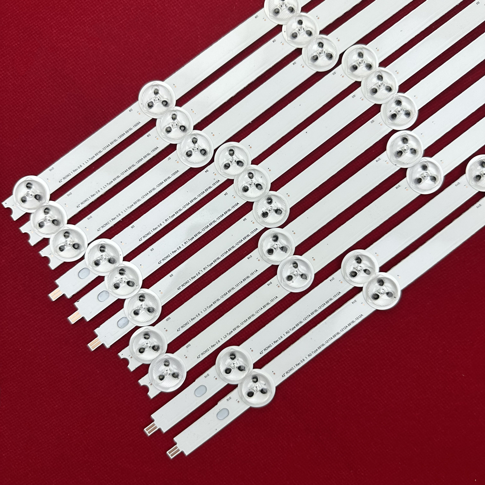 9Kits For 42LN540 42LN5400 42LA620V 42LA6218 42LA621S 42LA6200 LED Bars Backlight Strips Line Ruler 42" ROW2.1 Rev 0.01 L1 R1 R2 L2