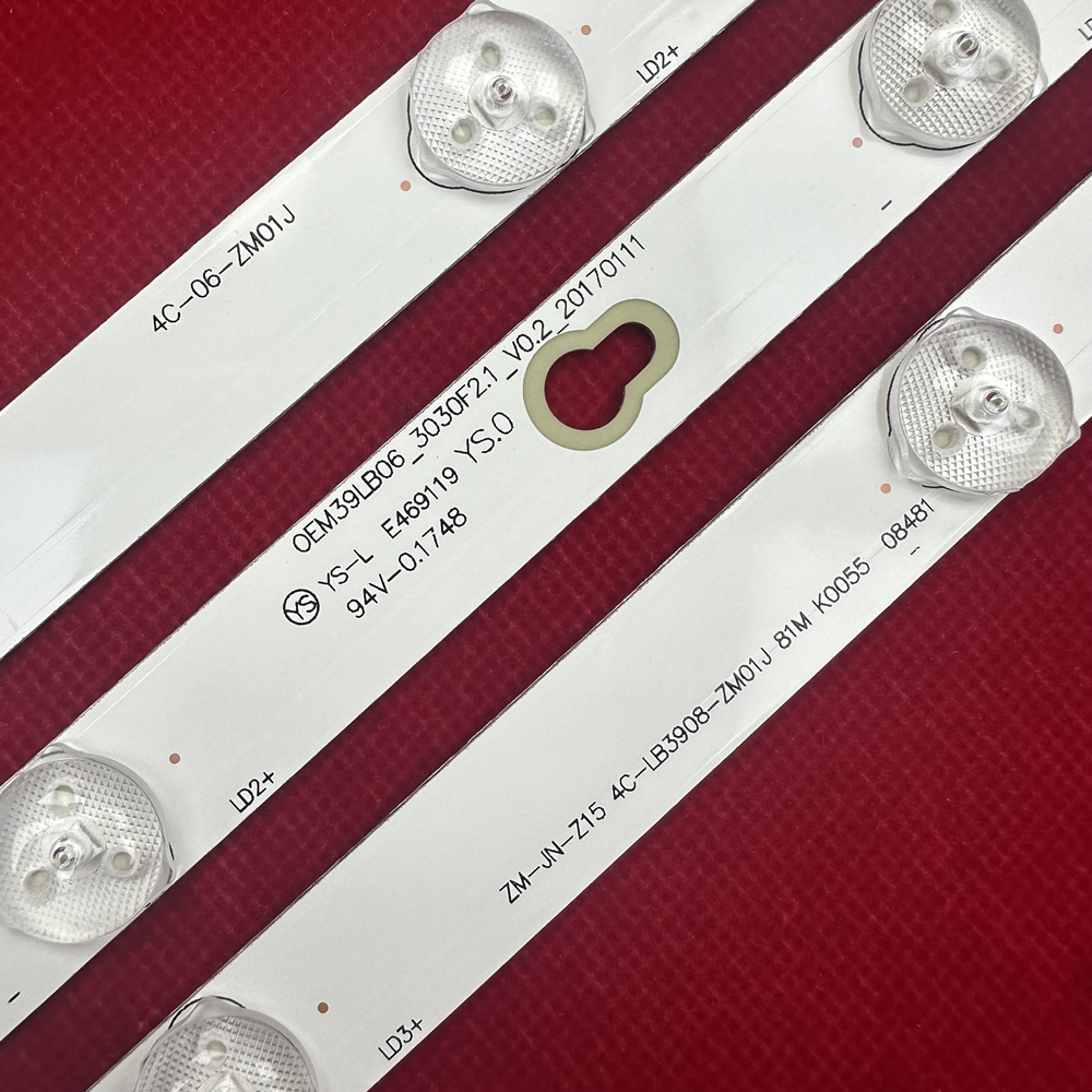 12Kits LED Backlight bar For  L39S4900FS L39S4900 39L2650C 4C-LB3908-ZM01J OEM39LB06-3030F2.1-V0.2 OEM39LB06_3030F2.1_V0.2