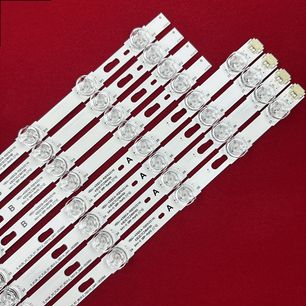 8Kits LED Backlight Strip(8)For UE43KU6000K UE43MU6105K UN43MU6300 UN43MU6290 UN43KU6290 UN43KU6270 UN43MU6100 UN43MU6103