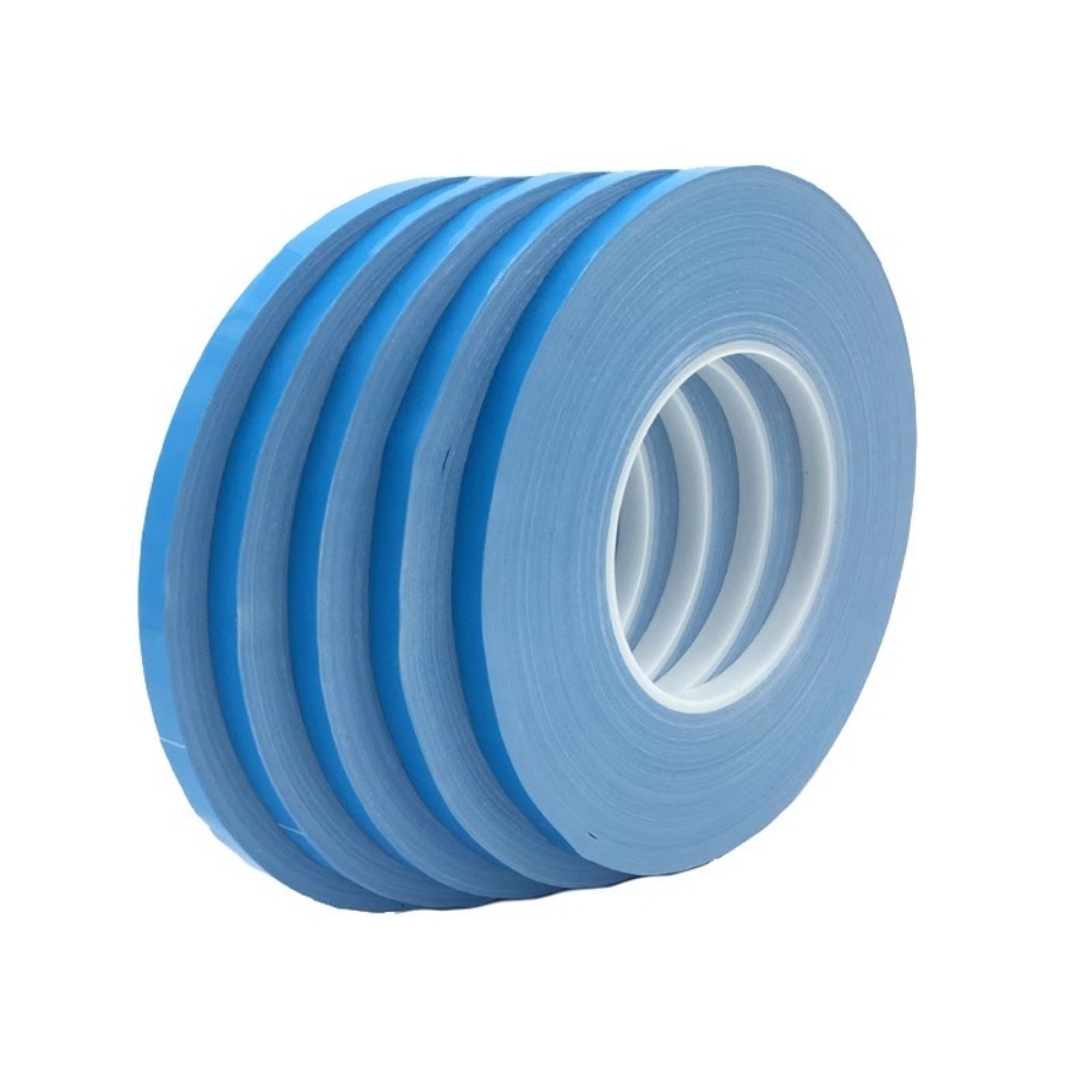 50M Double Side Thermal Conductive Tape 12mm Width Blue Heat Transfer Tape Adhesive Cooling Heatsink for Computer CPU GPU