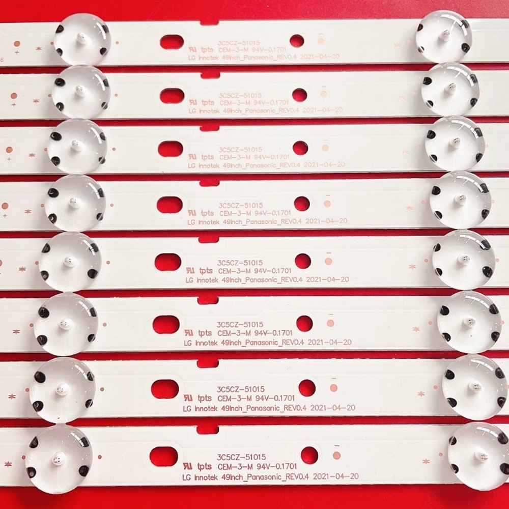 8Kits LED for TC-49DS630B TC-49ES630B Tc49d400b Tc-49ds630 Tc-49es630 Tc-49fs630b Tc49fs630b Tc49fs630 tc-49d400b tc-49d400 TX49DS503