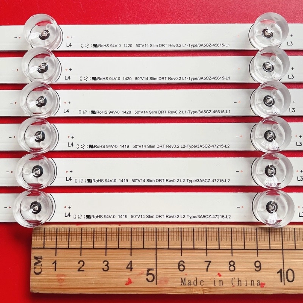 5Kits LED Backlight for 50 V14 Slim DRT TX-50AS740 TX-50AS650 50LB670V 50LB675V 50LB677V 6920L-0509A 6920L-0511A 0508A 0510A 1820B