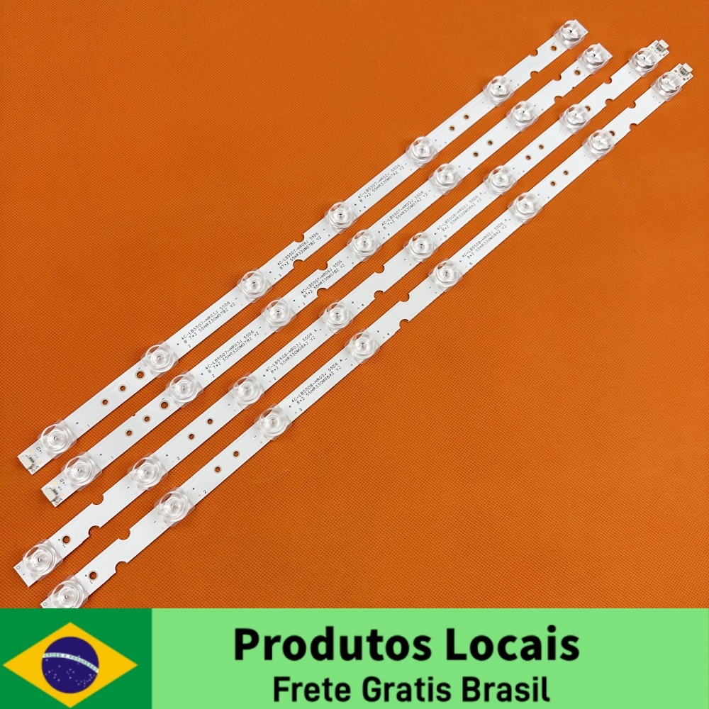 Brasil armazém 15 conjuntos de tira retroiluminação LED para 55D6 55F6 55HR330M08A2 55P65US 55U3800C 55P65 55L2 4C-LB5508-HR03J 55HR330M07B2 V2 4C-LB5507-HR03J