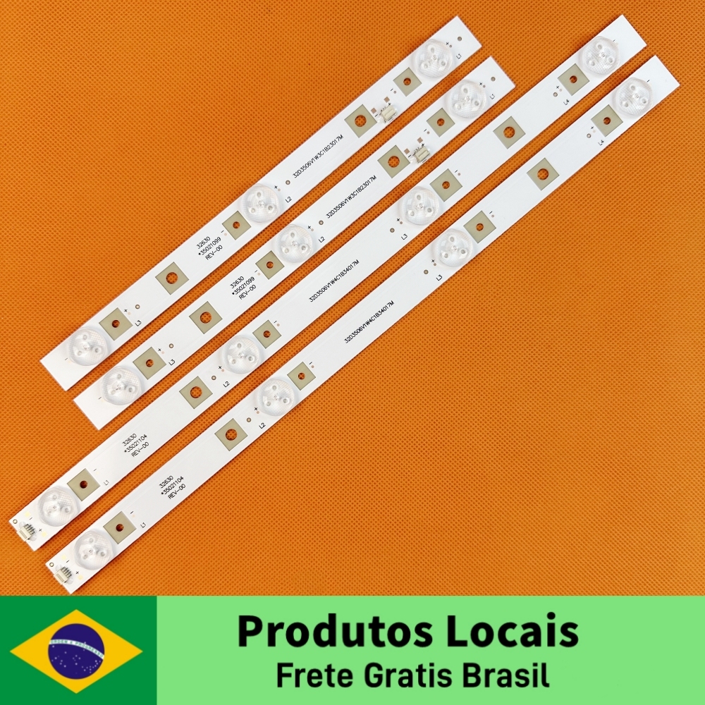 Brasil armazém 30 conjuntos de tira retroiluminação LED para 35021104 35021099 35021248 3502122 For TOS HIBA 32630 32L1500 Dl3245i DL3244 DL3246 DL3253i 32l2400 DL3253