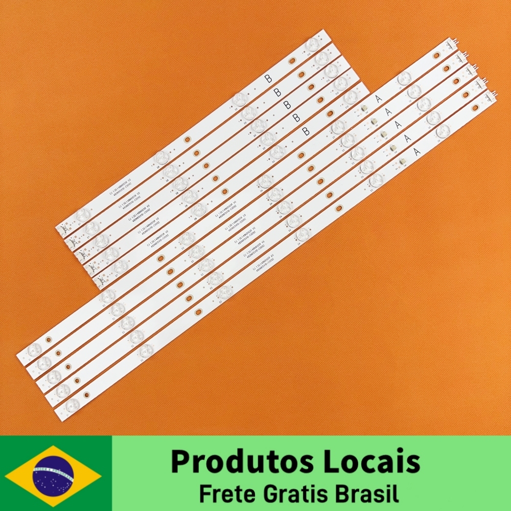Brasil armazém 8 conjuntos de tira retroiluminação LED para Ptv48a12dsgwa Ptv48a12 48N9105R CJ 1.30.1.48N9105R V0 10LED 24v