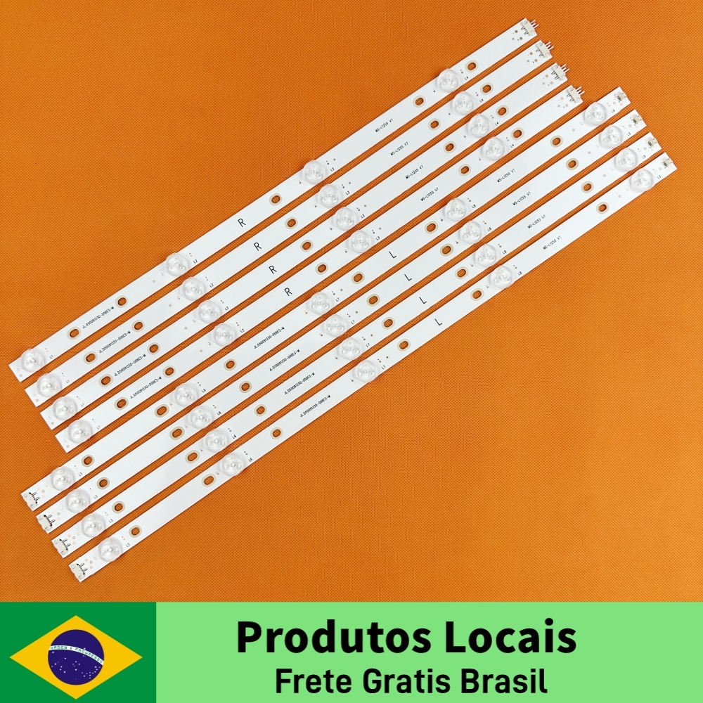 Brasil armazém 8 conjuntos de tira retroiluminação LED para TL032 JL.D50091330-006ES-M_V02 3080550S10DTZ001 H-LED50FU7004 CX500DLEDM 50DM7700