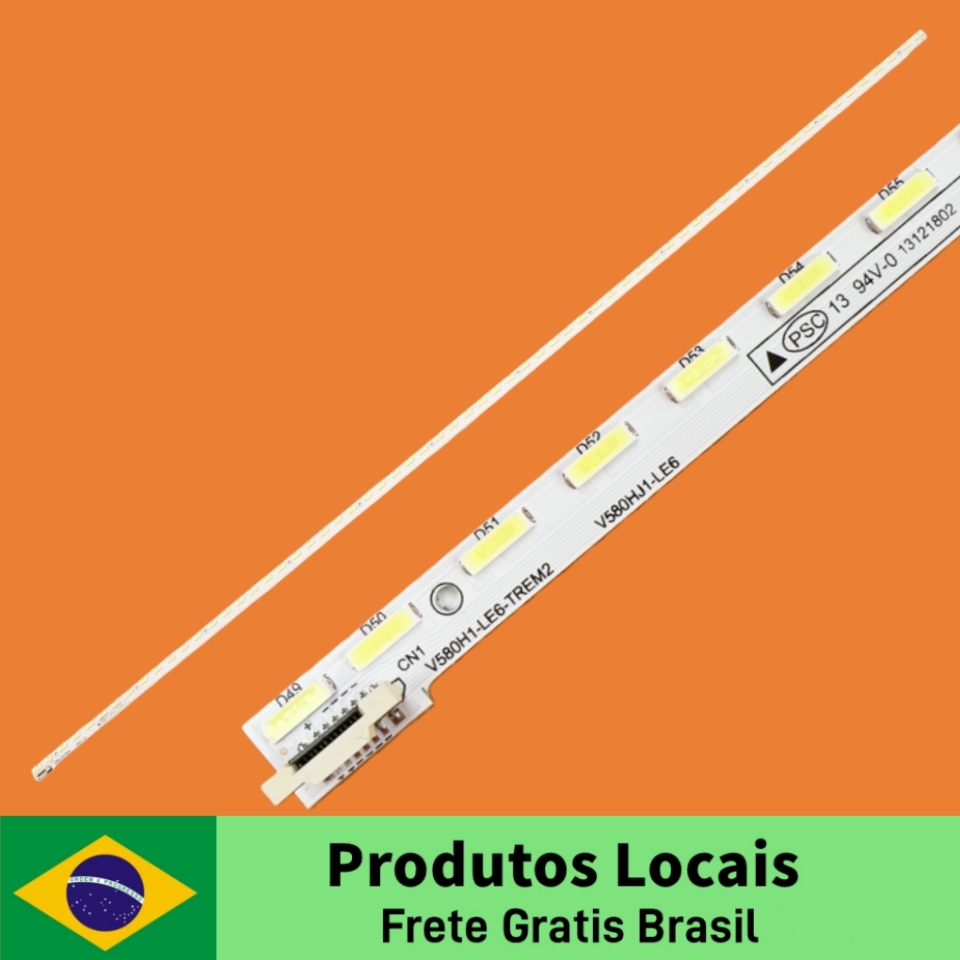 Brasil armazém 20 conjuntos de tira retroiluminação LED para V580H1-LE8-TREM2 58E690U 58E510E 58Q1F PH58E51 LED58K280J LED58C3000iD LED58C3080I V580HJ1-LE6
