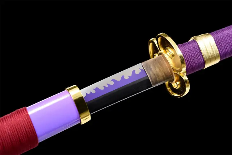 Purple Anime Sword,One Piece,Anime Cosplay,Japanese Samurai Sword,Real Handmade anime Katana,High-carbon steel,Full Tang