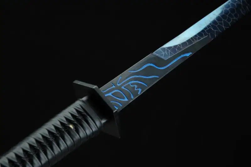 Magic Blade,Roasted Blue Blade,Thousand shard demon dagger,Handmade Chinese Sword,Tang-Horizontal Sword, High performance manganese steel, Longquan sword