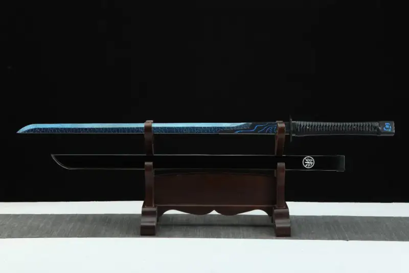 Magic Blade,Roasted Blue Blade,Thousand shard demon dagger,Handmade Chinese Sword,Tang-Horizontal Sword, High performance manganese steel, Longquan sword