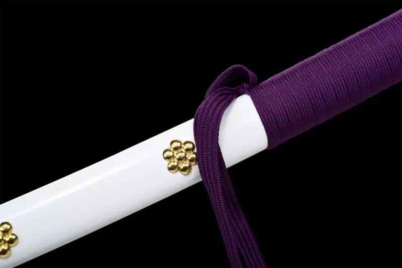 White Anime Sword,Purple Blade,One Piece,Anime Cosplay,Real Japanese Samurai Sword,Handmade anime Katana,High-carbon steel,Full Tang