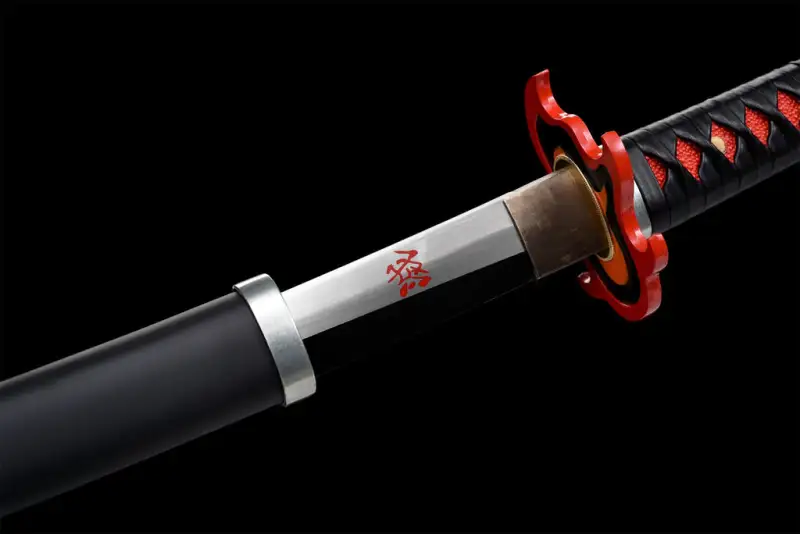 Black Anime Sword,Katana Sharp,Real Japanese Samurai Sword,Handmade Anime Katana,Full Tang,High-carbon steel