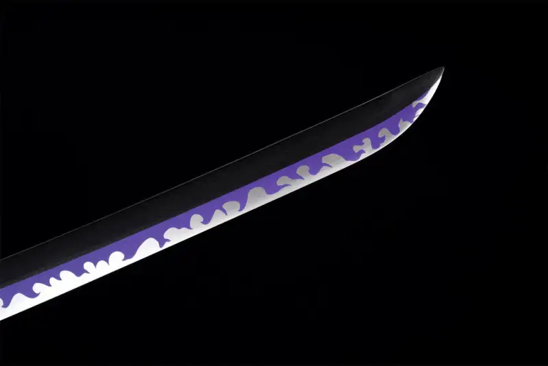 White Anime Sword,Purple Blade,One Piece,Anime Cosplay,Real Japanese Samurai Sword,Handmade anime Katana,High-carbon steel,Full Tang