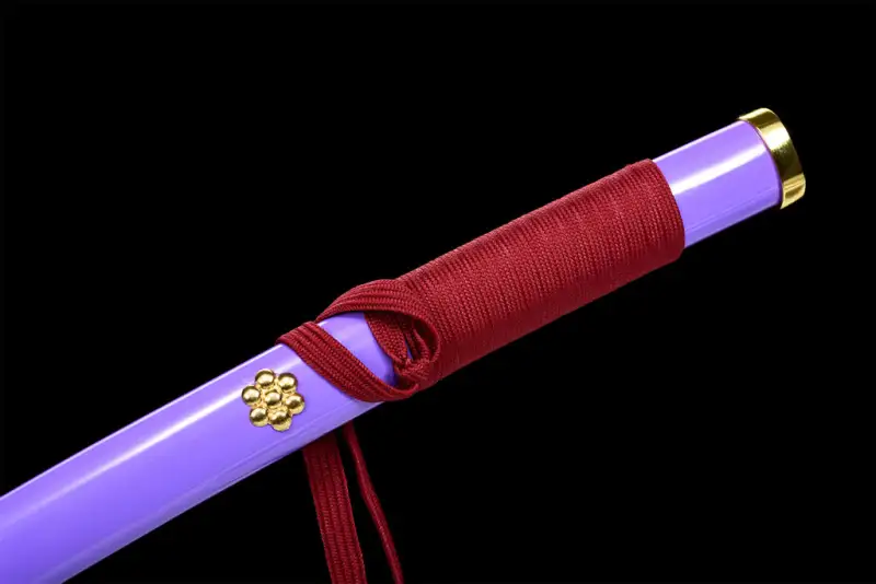 Purple Anime Sword,One Piece,Anime Cosplay,Japanese Samurai Sword,Real Handmade anime Katana,High-carbon steel,Full Tang