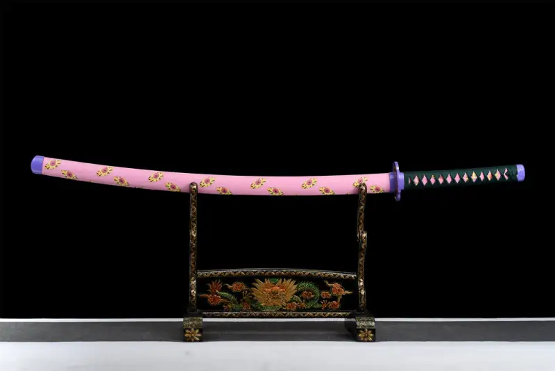 Pink Anime Sword,Anime Cosplay,Real Japanese Samurai Sword,Handmade Anime Katana,High-carbon steel,Full Tang
