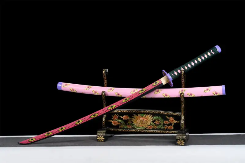 Pink Anime Sword,Anime Cosplay,Real Japanese Samurai Sword,Handmade Anime Katana,High-carbon steel,Full Tang