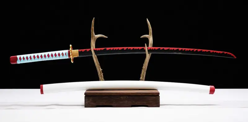 Anime Sword,Kanroji Mitsuri Anime Cosplay,Japanese Samurai Sword,Real Handmade anime Katana,High-carbon steel