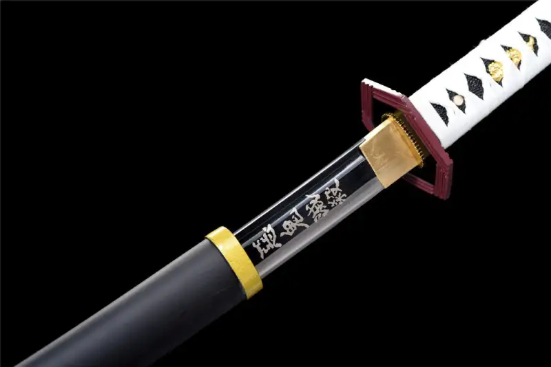 Anime Sword,Roasted Black Blade,Anime Cosplay,Japanese Samurai Sword,Real Handmade anime Katana,High-carbon steel,Full Tang
