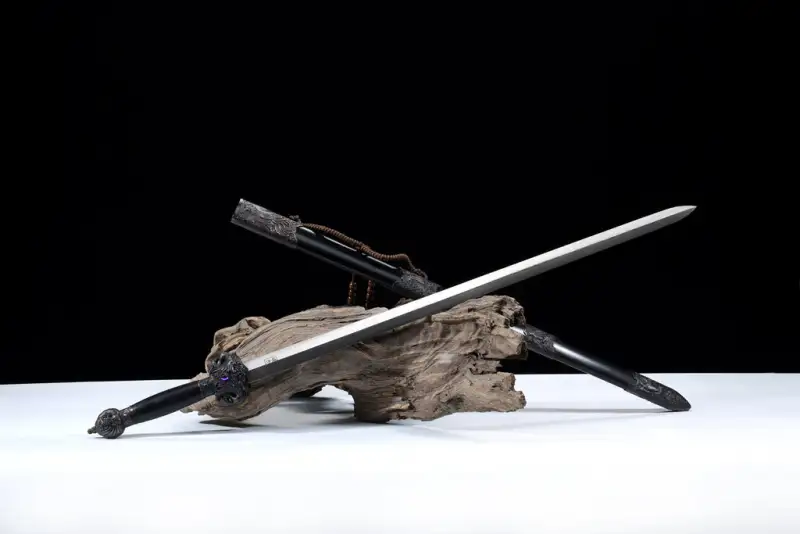Red Phoenix Sword,Real Sword,Handmade Chinese Sword,Hundred steelmaking pattern steel,Longquan sword