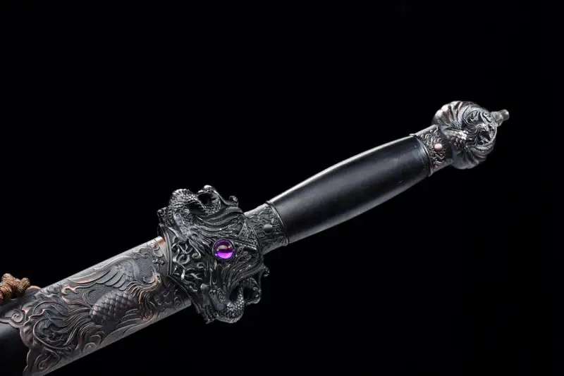 Red Phoenix Sword,Real Sword,Handmade Chinese Sword,Hundred steelmaking pattern steel,Longquan sword