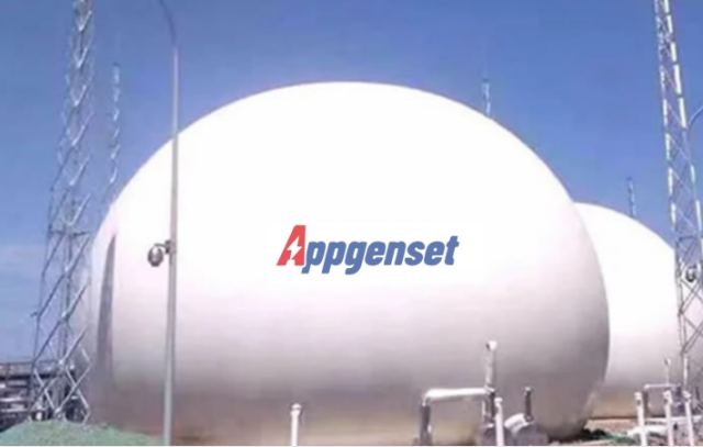 biogas storage for double membrane