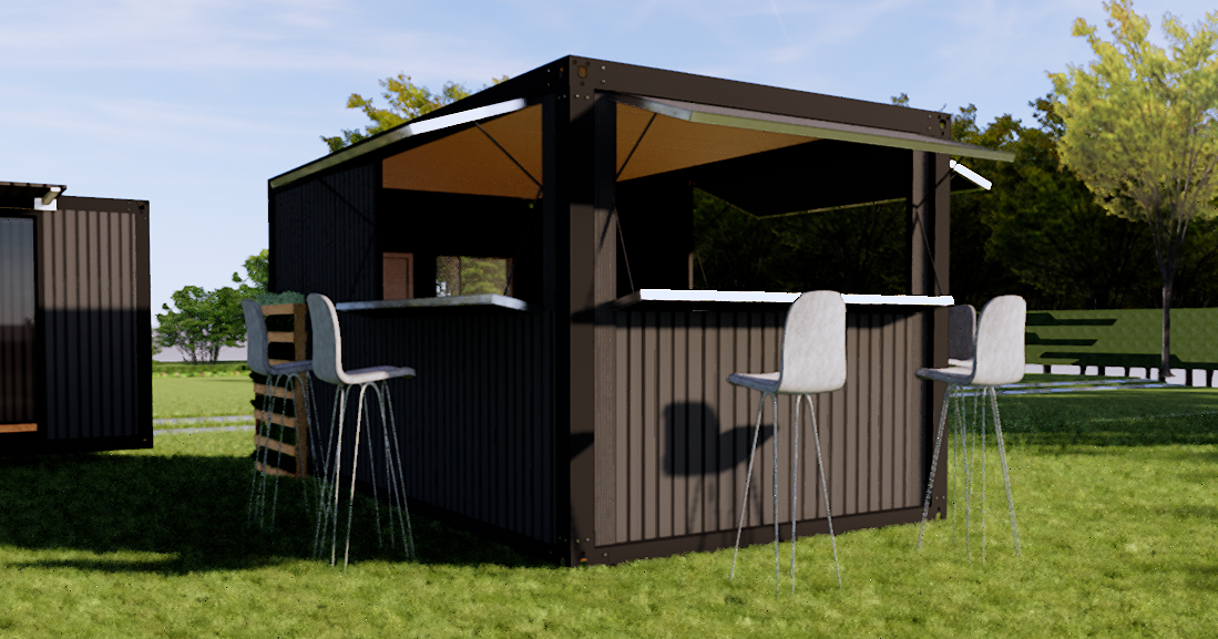 Pre Fabricated Coffee Shop Shipping Container House