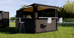 Pre Fabricated Coffee Shop Shipping Container House