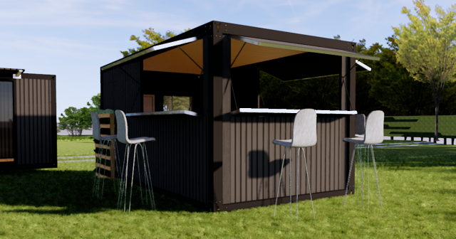 Pre Fabricated Coffee Shop Shipping Container House