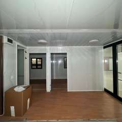 20ft Expandable House Gray Siding With Two Bedrooms And One Bathroom