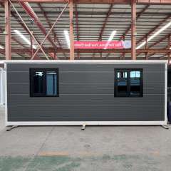20ft Expandable House Gray Siding With Two Bedrooms And One Bathroom