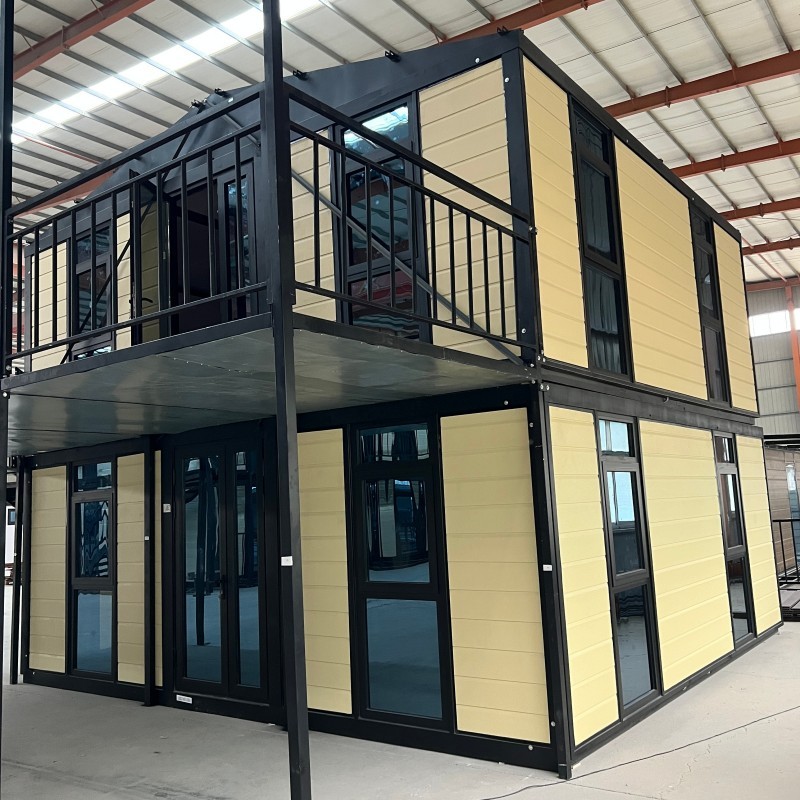 2 Floors 20ft Expandable House Yellow Wall Panel