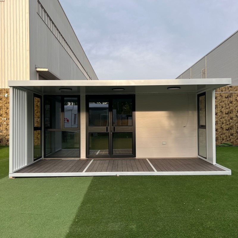 Modular Flat-Top Folding Home Featuring One-Side Outdoor Terrace
