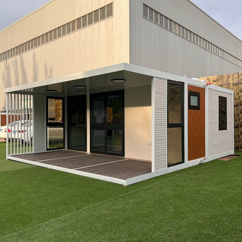 Modular Flat-Top Folding Home Featuring One-Side Outdoor Terrace