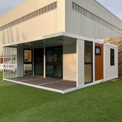 Modular Flat-Top Folding Home Featuring One-Side Outdoor Terrace