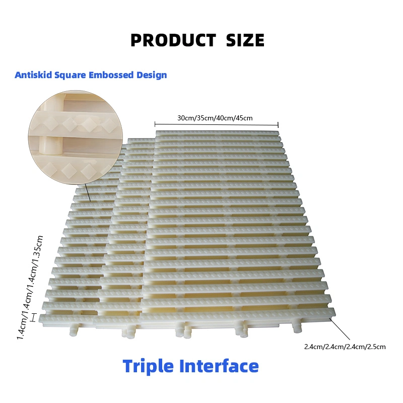 Splicing Swimming Pool Grille,Gutter Overflow Grate, Plastic Grating—Advanced Dual Interface, Triple Interface Connector Grille