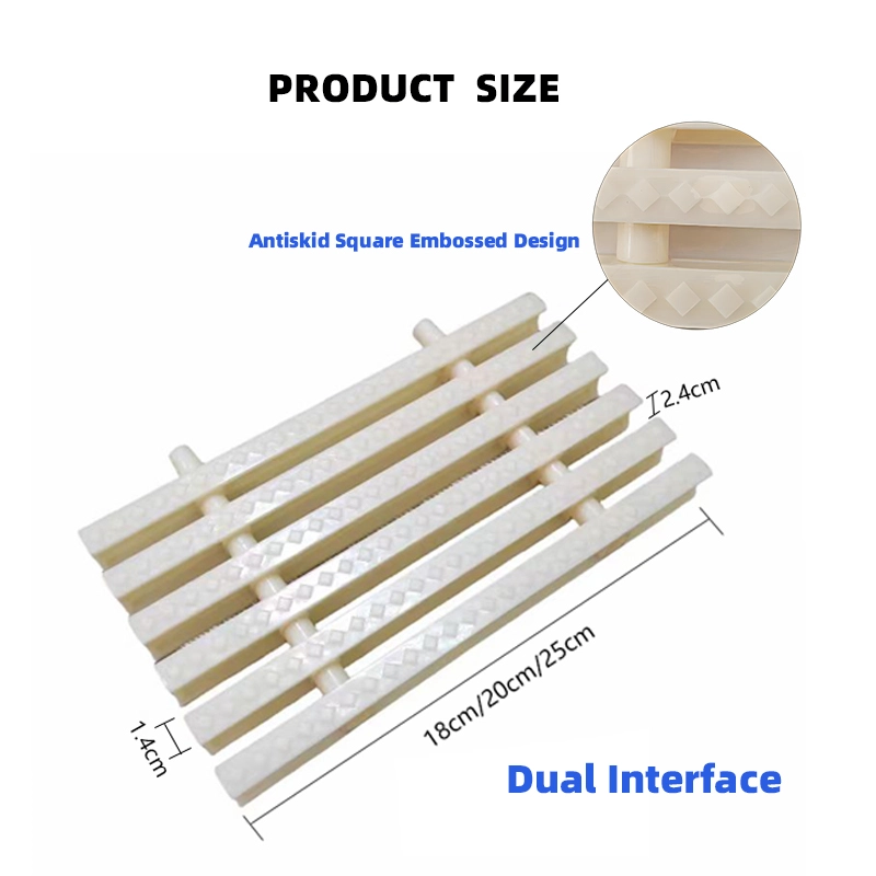 Splicing Swimming Pool Grille,Gutter Overflow Grate, Plastic Grating—Advanced Dual Interface, Triple Interface Connector Grille