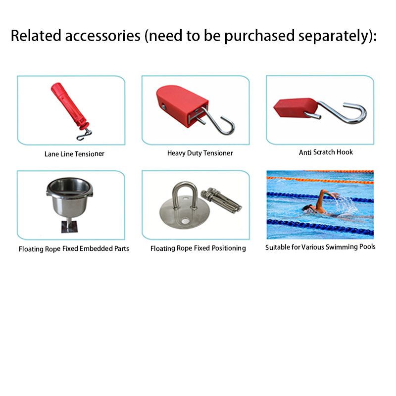 Solid Stainless Steel ABS Swimming Lane Rope and Swimming Pool Accessories